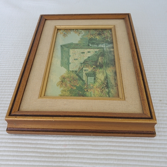2 Cottage Prints 12"x7.5" Kierstead Gallery Vintage Wood Frame 1980s Cottagecore - Picture 13 of 16